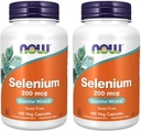 Now Foods Selenium 200 mcg VCaps, 180 Compte (paquet de 2)