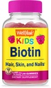 Eh bien oui Biotin Gommies pour les enfants 5000 mcg - soutient la croissance des cheveux, la santé de la peau, et les ongles - Aromates naturels - sans OGM, sans gluten - Gummy pour les garçons et les filles - 60 Comte