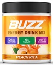 Buzz Energy Drink Powder - Energy Boost Drink Mix - L'énergie sans sucre avec des antioxydants - Morning Kickstart et Sport Nutrition Endurance Product - 30 portions, Peach Rita, 8 onces