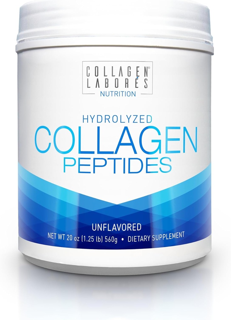 Peptides de collagène hydrolysés purs (20 oz) – Poudre de collagène non aromatisée - Pâturage, gazéification, kéto et paléo-friendly, non OGM, sans gluten – Certifié BPF – Facile à mélanger (1)