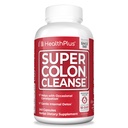 Health Plus Super Colon Cleanse 60 jours d'approvisionnement de doux Gut Cleanse Detox, Psyllium Husk, Probiotiques pour le soulagement de la constipation et le soutien digestif, 240 capsules