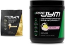 PRO JYM 45 portions Vanille tahitienne + PRE JYM 30 portions Limonade rose pré-entraînement en poudre