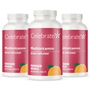 Célébrez les vitamines bariatriques multivitamines à croquer, sans fer - Supplément de gastrectomie pour hommes et femmes - Minéraux essentiels et vitamine A, B, D & E - Orange (180 comprimés)
