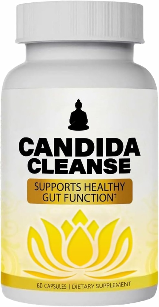 Candida Cleanse, Gut & Colon Support, Probiotique avancé et formule à base de plantes, Oregano Leaf, Wormwood, Noyer noir, Caprylic Acid-1 pour les hommes et les femmes, 60 Capsules