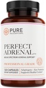 Pure Prescriptions Perfect Adrénal Support Supplément avec vitamine, B6 pour l'endurance accrue, le soulagement de la fatigue promu, la fonction adrénale et le système immunitaire Support - USA Made - 120 Count