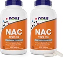Aliments NAC 1000 mg, 250 comprimés (paquet de 2), supplément N-acétyl-cystéine, 1000 mg (1 gramme) par comprimé - Végétarien, non-OGM