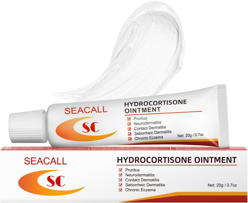 Crème d'hydrocortisone - OTC Anti-Itch Relief pour l'eczéma, la dermatite et les irritations cutanées