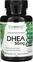 Emerald Labs DHEA 50mg - Supplément de soutien adrénal pour aider l'équilibre hormonal* - Sans gluten - 60 capsules végétales (approvisionnement de 60 jours)
