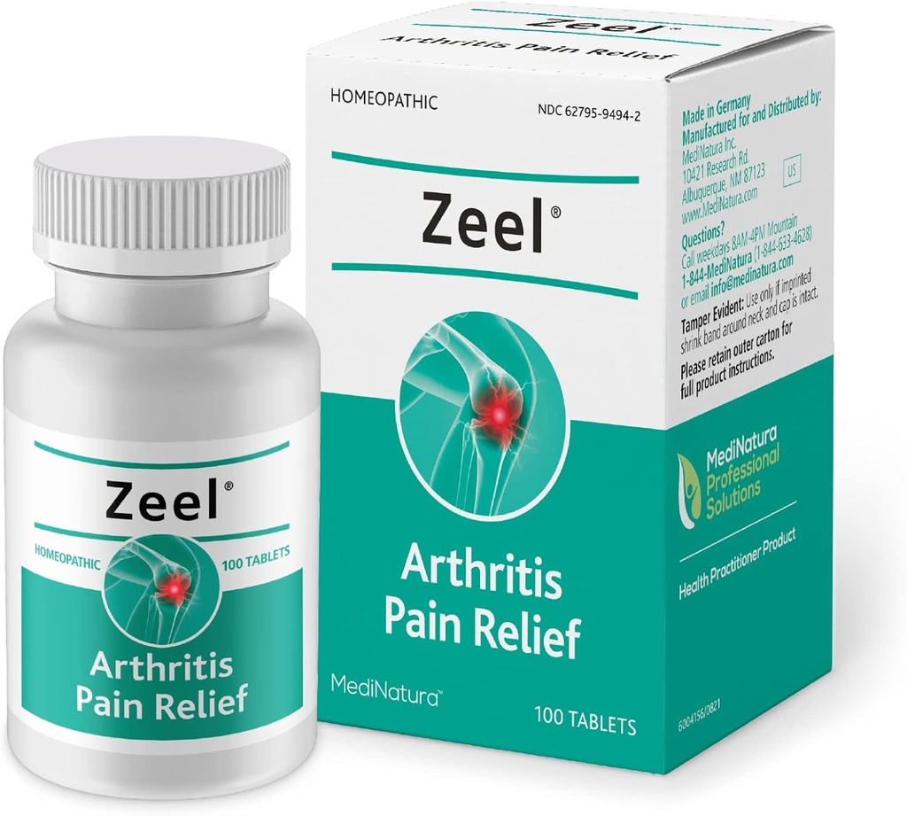 MediNatura Zeel Le soutien homéopathique aide à soulager la douleur et la rigidité autour des articulations - Arnica + 14 ingrédients naturels actifs - 100 comprimés