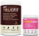 NUTRITION RSP AminoLean Énergie de pré-entraînement (Lémonade rose 30 portions) avec poudre de protéines TrueFit (chocolat 2 LB)