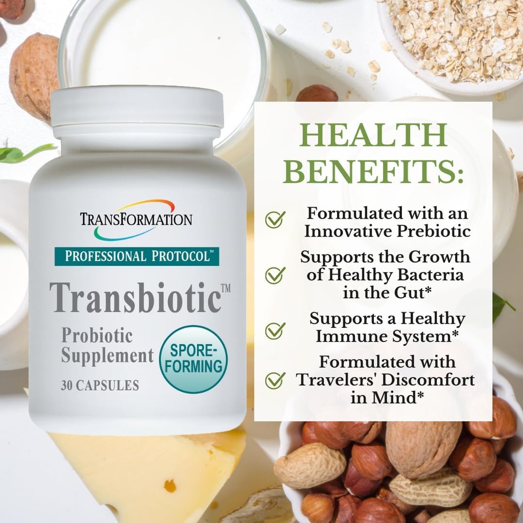 Transformation Le supplément probiotique transbiotique Genesis of Good Health Enzyme, formule avancée pour l'équilibre de la fleur de Gut, IG Tract, avantages pour la santé, mélange prébiotique et probiotique à haute puissance, non-OGM