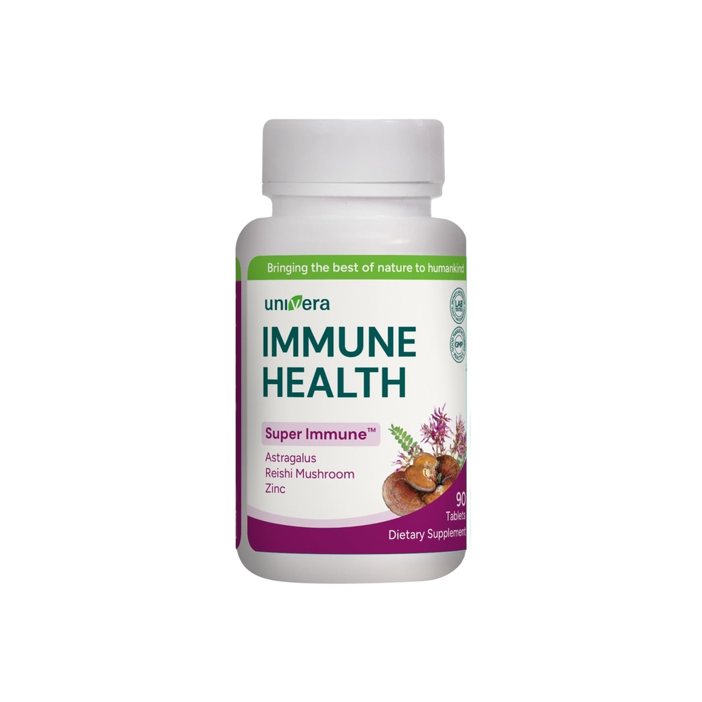 Univera Super Immune: Formule à base de plantes premium pour la santé immunitaire - Reishi Mushroom, Astragalus, Schisandra & Eleuthero Extrait - 90 comprimés