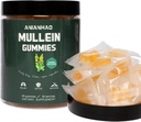 Gummies Mullein 2000mg pour le soutien pulmonaire, Gummies de la santé respiratoire quotidienne, Extrait de feuille Mullein, Vegan et non-OGM, Arôme de poire, Santé pulmonaire et soulagement du sinus