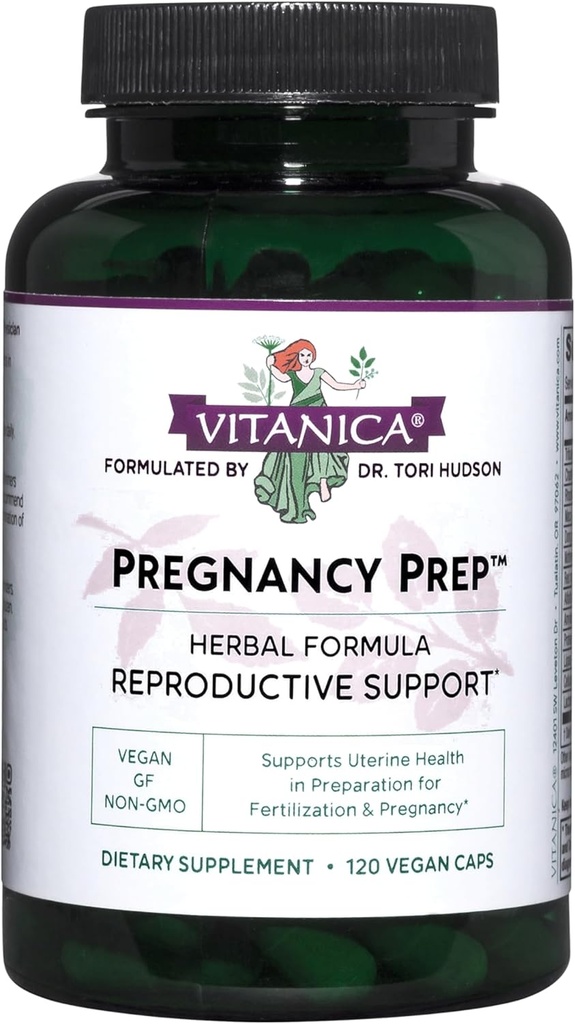 Vitanica Pregnancy Prep, Reproductive System Support, Vegan, 120 Capsules