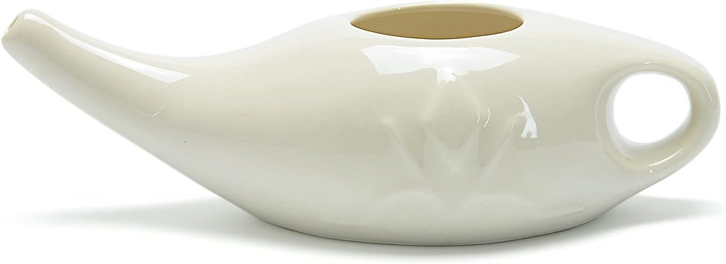 Céramique Neti Pot pour nettoyage du sinus nasal - Micro-ondes et lave-vaisselle Coffre-fort - Petite