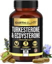 Turkesterone & Ecdysterone – Support de testostérone naturelle, 2-en-1 supplément Turkesterone haute puissance pour hommes et femmes avec 95% Beta Ecdysterone - Force, énergie et vitalité – 180 capsules