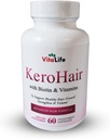 KeroHair Supplément complet avec des vitamines et Biotine I 60 Capsules pour une croissance des cheveux forte et saine - Prévient la perte de cheveux