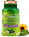 Supplément optimal DIM 200mg pour les femmes et les hommes - Fabriqué avec des aliments entiers organiques - Estrogène et équilibre hormonal Soutien Complexe Diindolylméthane - Absorption maximale Capsules de libération retardée - 60 Compte