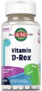 KAL Vitamine D-Rex, Vitamine D pour enfants, Saveur de pastèque naturelle Dissoudre instantanément, Immune, coeur, os et soins buccaux, 120 portions, 120 micro comprimés
