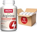 Formules de Jarrow Arginine 1000 mg, complément alimentaire, soutient la production d'oxyde nitrique, soutient la synthèse des protéines, 100 comprimés, jusqu'à 100 jours d'approvisionnement (paquet de 12)
