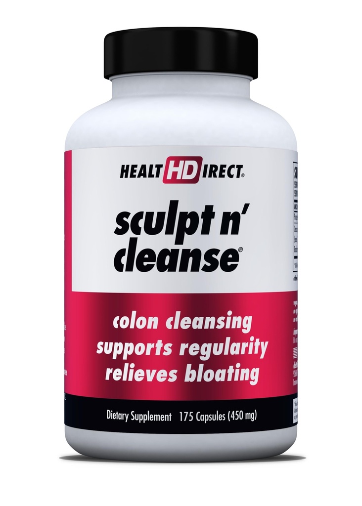 Sculpt n' Cleanse pour la santé et la régularité des plantes - Détox naturel et supplément à la grippe de Gut - 175 capsules de Veggie