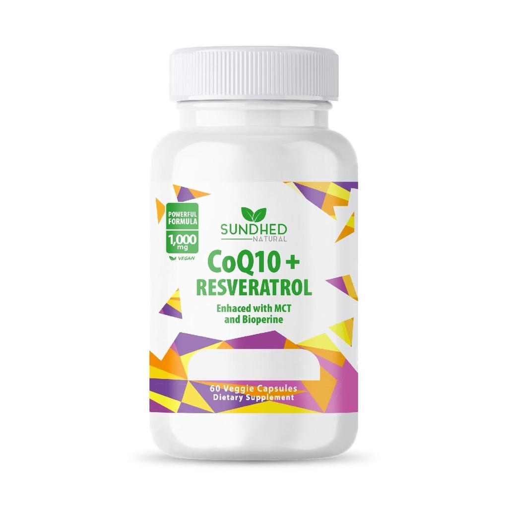 CoQ10 Antioxydant puissant (Capsules Coq10+Resveratrol)