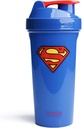 Smartshake Lite Justice League Superman Protein Shaker Bottle 800ml – BPA sans fuite Gym Protein Shakes Bottle for Protein Powder DC Comics Blue Water Bottle Superman Cadeaux