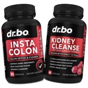 Colon Cleanser Detox & Rein Cleanse - 15 jours Colon Cleanse Pills & Rein Detox Supplément de soutien Cranberry, Uva Ursi - Suppléments de mouvement Bowel pour l'estomac intestinal Bloating Gut Body Flush