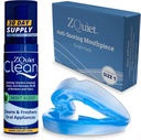 ZQuiet Anti-Snoring Solution Bouche - Confort Taille #1 (Single Device) + Nettoyeur (Bouteille de 1,5oz) - Fabriqué aux États-Unis Solution de ronflement pour une meilleure nuit