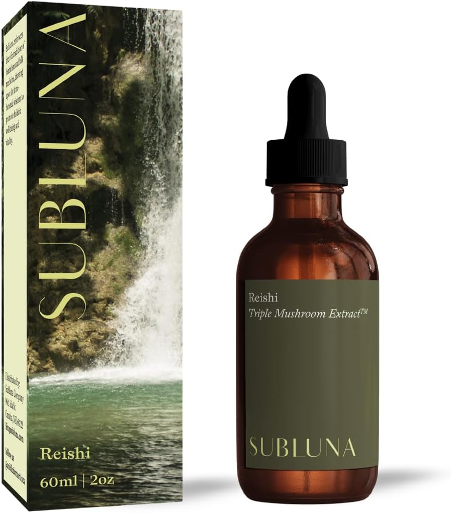 Reishi Mushroom Triple Extract Tincture – Support immunitaire, anti-stress et complément d'équilibre d'humeur – Adaptogène puissant – Potence maximale gouttes liquides pour l'humeur et la relaxation