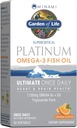 Garden of Life Minami Supercritic Platine Omega 3 Supplément huile de poisson - Orange, 30 Softgels, Ultime une fois par jour huile de poisson Omega 3 pour la santé du coeur et du cerveau, 1100mg Omega-3s + 1000 UI Vitamine D3