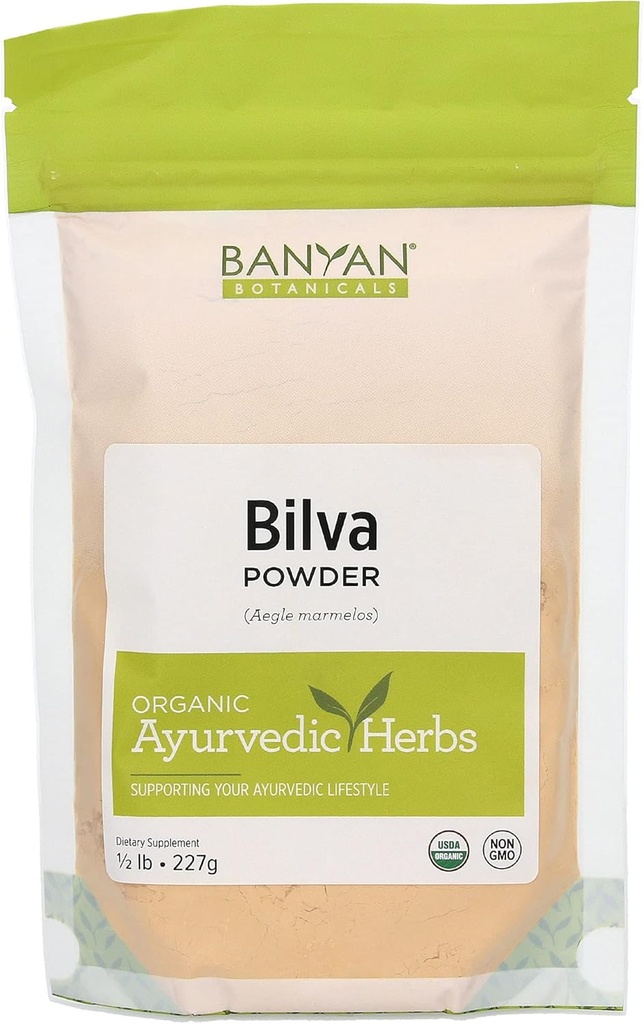 Banyan Botanicals Bilva Powder - certifié biologique, 1/2 livre - Aegle marmelos - soutient le bon fonctionnement des Bowels et favorise la formation de tabourets sains*