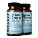 15 Day Cleanse Colon Detox (2 Pack), Dietary Supplement, 30 Capsules Each (60 Total), Natural Laxative for Constipation and Digestive Health Supplement