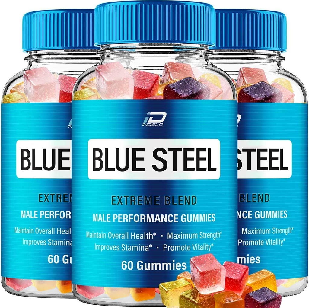 Gummies en acier bleu - Gummies de chanvre en acier bleu, Gummies de chanvre en acier bleu - Préparation avancée de l'huile de chanvre naturel, Gummies de chanvre en acier bleu Avis (3 Pack - 180 Gummies)
