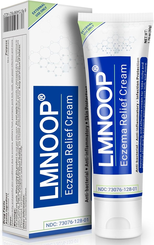 Crème d'eczéma, Onguent de traitement de la force maximale pour Rash, psoriasis, dermatite, urticaire, démangeaisons, infection fongique, anti-démangeaison, soulagement de la peau sensible et irritée 1,76 oz