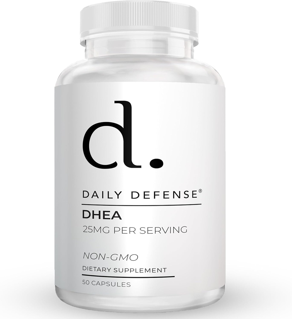 Pure DHEA 25mg pour les femmes et les hommes Supplément DHEA pour les femmes et les hommes - Juste la bonne dose de vitamine DHEA pour la vitalité, l'énergie et le soutien de l'humeur - DHEA 25 mg par gélule - 50 capsules