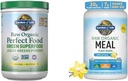 Garden of Life Super Greens Poudre Smoothie et Mélange, Probiotiques et enzymes digestives pour la santé digestive et poudre de protéines végétales - Raw Organic Meal Substitut Shakes - Vanille - Protéine de pois