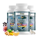 GreeNatr Supplément de soutien immunitaire avec vitamine C, D3, Zinc 50mg, Quercetin, Echinacea Purpurea, Sambucus Elderberry et Ginger pour la défense immunitaire complète - 60 capsules (3 bouteilles)