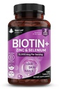 Biotine Peau et ongles Vitamines 12000mcg High Strength - Promotion des cheveux sains Peau et ongles - Biotine Vitamines pour les femmes et les hommes Vegan, 3 mois d'approvisionnement, 180 comprimés - Fabriqué au Royaume-Uni par New Leaf