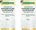 Bounty Haute Absorption de la nature Magnésium Glycinate, soutient une humeur calme et relaxante, le coeur, les nerfs, le soutien de la santé musculaire et osseuse, 90 capsules (paquet de 2)
