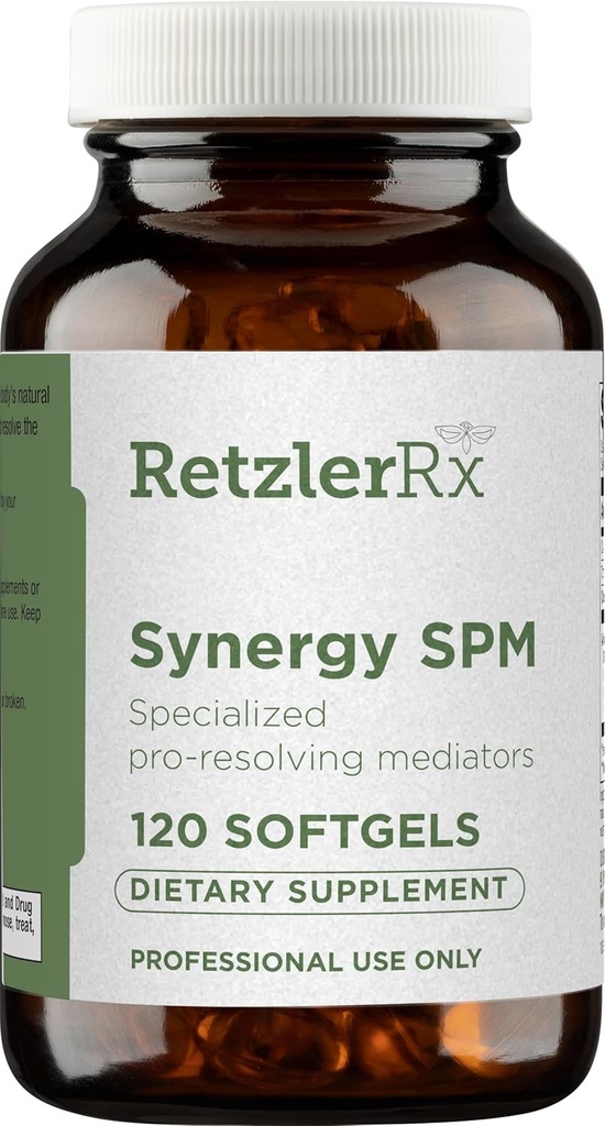 Specialized Pro Resolving Mediators - Synergy SPM by RetzlerRx® - SPM's for Joint Comfort, Tissue Health & Minor Discomfort Relief* - Non-GMO - Gluten Free - 120 Softgels