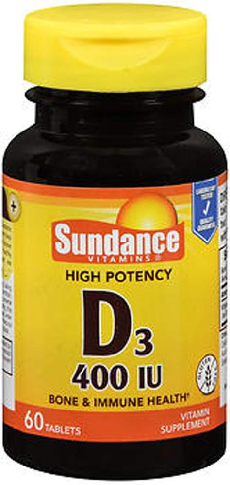Vitamines SunDance D3 400 UI, 60 comprimés chacun (2)