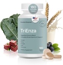 Houston Enzymes TriEnza - Supplément enzymatique digestif pour le gluten, la caséine, le soja, les protéines, les glucides, les graisses et les polyphénols - Enzymes digestifs pour les femmes et les hommes (180 comprimés à croquer)