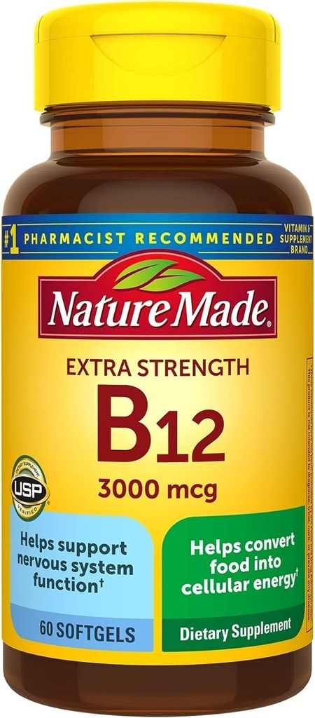 Vitamine B12 3000 mcg, 60 Compte