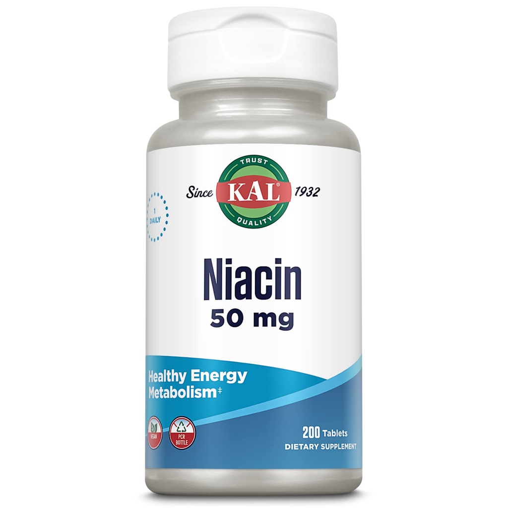 Tablettes Kal 50 Mg Niacin, 200 Nombre