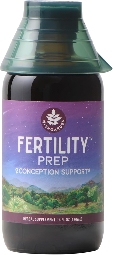 WishJarden Herbs Fertility Prep Conception Support - All-Natural Women's Fertility Herbal Supplement w/Vitex, Red Maca & Raspberry Leaf, soutient l'équilibre hormonal sain et la fonction de reproduction, 4oz