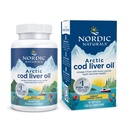 Nordic Naturals Arctic Cod Liver Oil, Lemon - 90 Soft Gels - 750 mg Total Oméga-3 avec EPA et DHA - Santé du coeur et du cerveau, immunité en santé, bien-être général - Non-OGM - 30 portions
