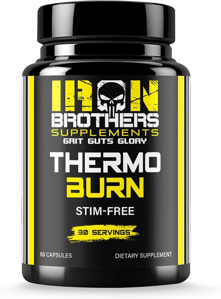 Iron Brothers Suppléments Stimulant Sans Fat Burners pour les femmes et les hommes – Perte de poids - Non Stim Thermogénique Fat Burner – Complément alimentaire – Booster de métabolisme avec Cayenne Pepper – 30 jours d'approvisionnement