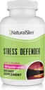 NaturalSlim Stress Relief Supplement - Stress Defender, High Cortisol Reducer, Control Cravings, Sleep & Metabolism Support with Vitamin B5 Pantothenic Acid & L Tyrosine - 180 Vegetable Capsules