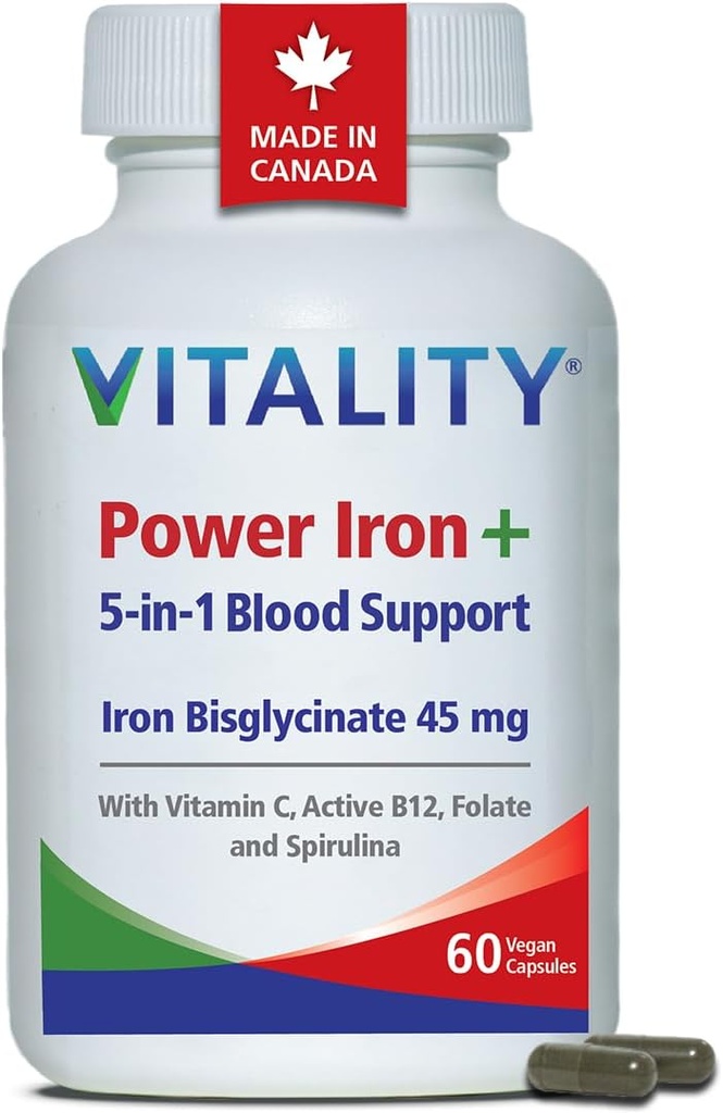 Vitality Power Iron and Spirulina, 60 CT